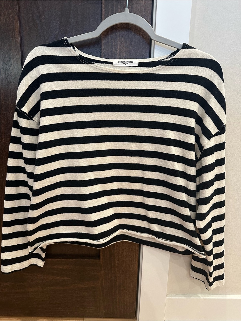 perfectwhitetee Taylor Striped Long Sleeve Top